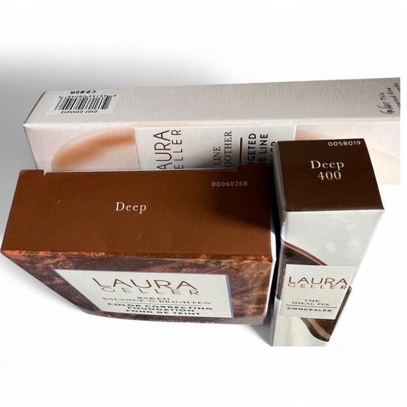 Laura Geller Full Face Line Smoother Foundation & Concealer Kit 08 Deep NIB - Picture 6 of 11